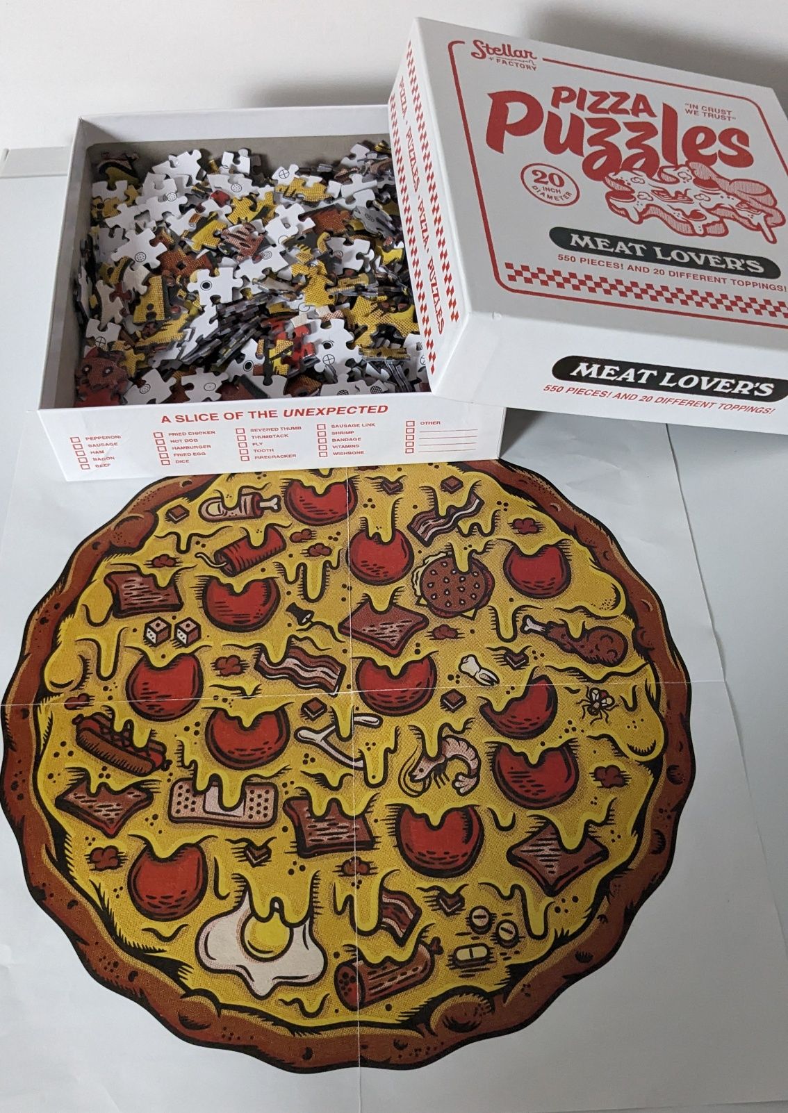 Dois puzzles pizza