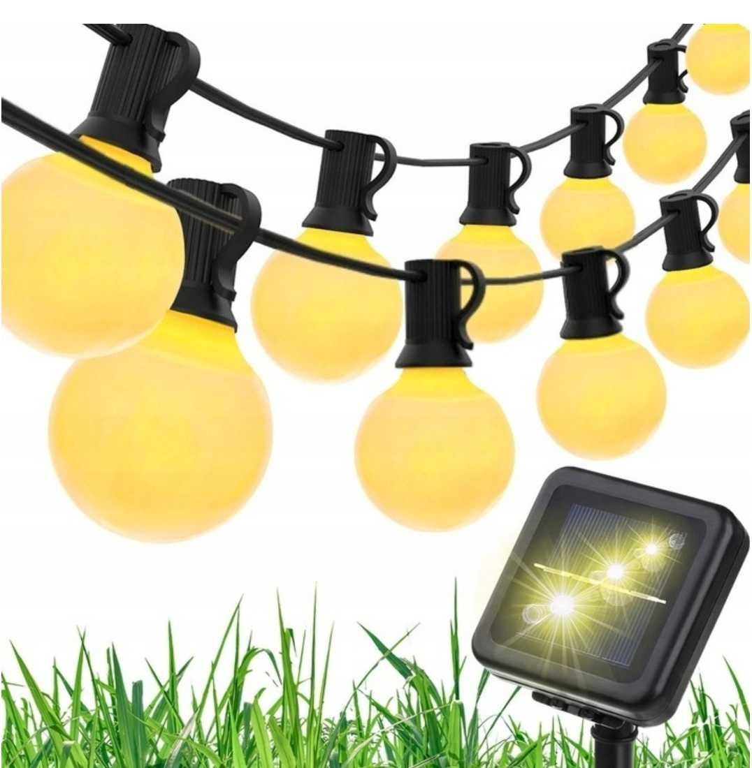 GIRLANDA SOLARNA led 7 metrów lampki grodowe 50 żaróweczek