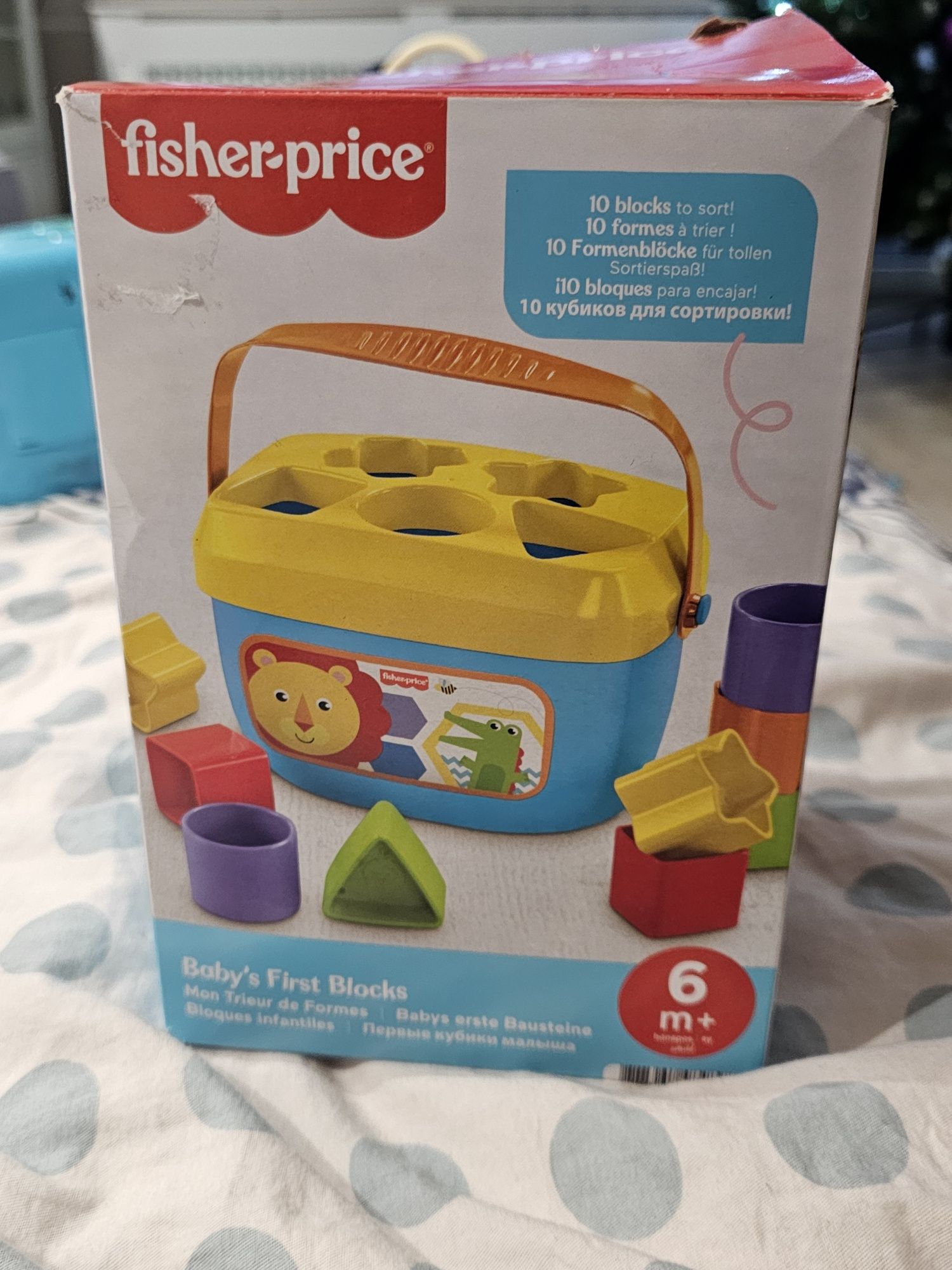 FISHER PRICE PIERWSZE KLOCKI MALUCHA sorter z klockami dla malucha +6