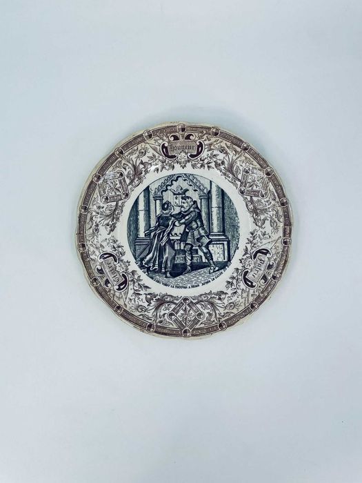 Talerz antyczny, kolekcjonerski, Sarreguemines