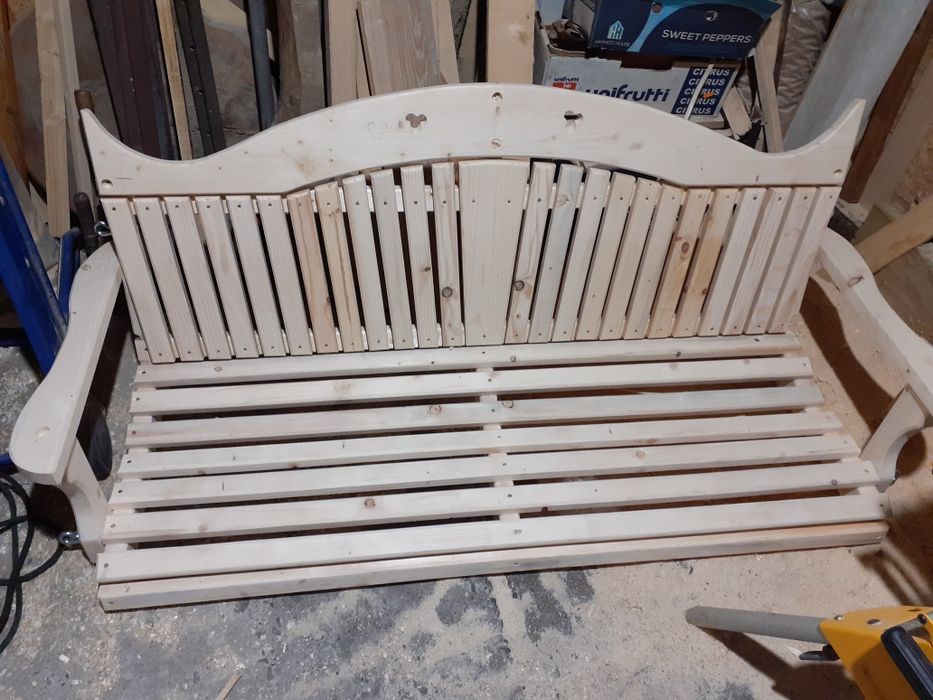 Ławka do huśtawki z drewna