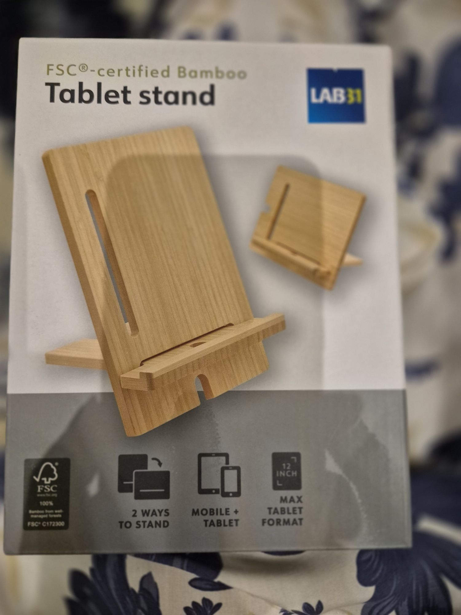 Podstawka stojak bambusowy  do tableta