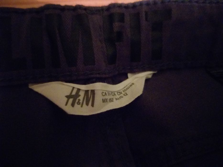 Spodnie chlopiece H&M jeansy klasyczne czarne rozm 158