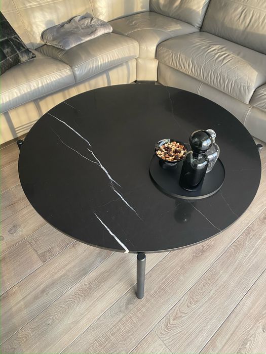 Ława stolik kawowy kamień naturalny fi 120 cm