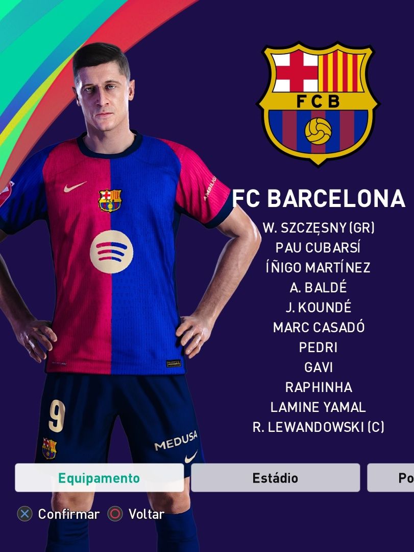 Pen Drive com Season Update 2025 para PES 2021 Ps4/Ps5