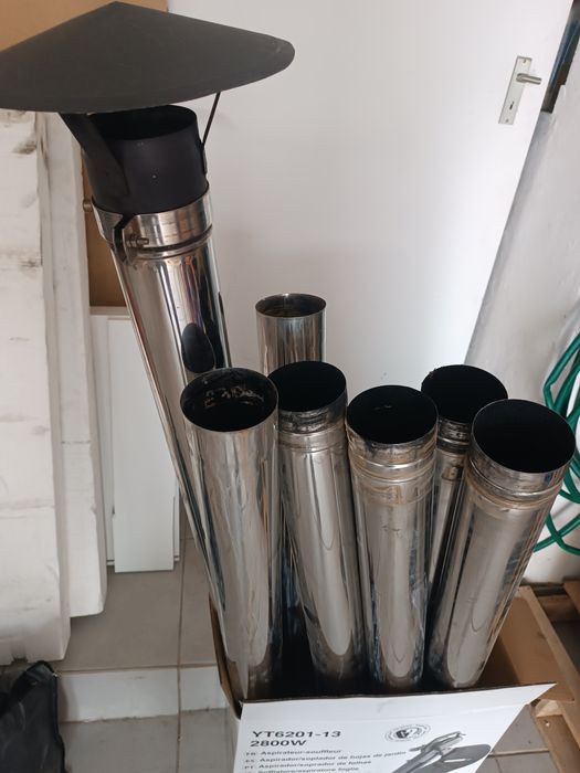 Tubos inox 80 mm e acessórios