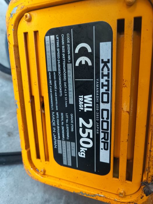 Wciągarka elektryczna 250 kg