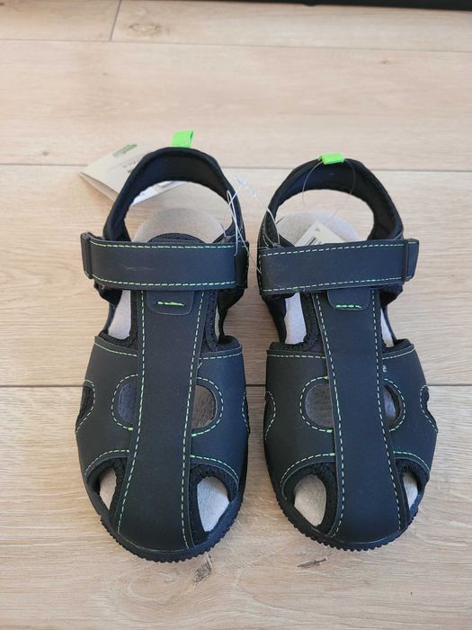 31 Sandałki Sandały chłopięce młodzieżowe Pepperts Lidl czarne