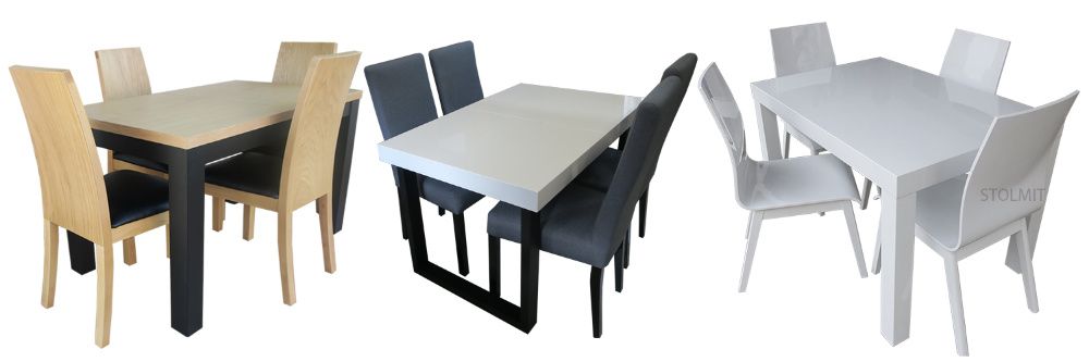 Krzesło lity dąb 6+ stół 8 nóg rozsuwany do dużych wymiarów 320+ wymir