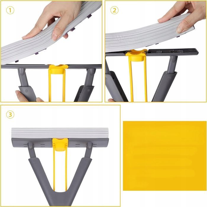 mop z gąbką masthome szary 27 cm