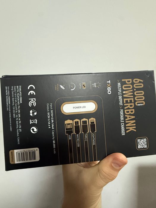 PowerBank 60000mah fast charger + LED