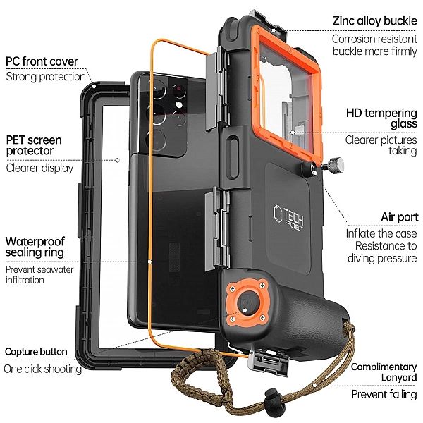 Pokrowiec Tech-Protect Waterproof Case wodoodporny IPX8 na smartfony 4
