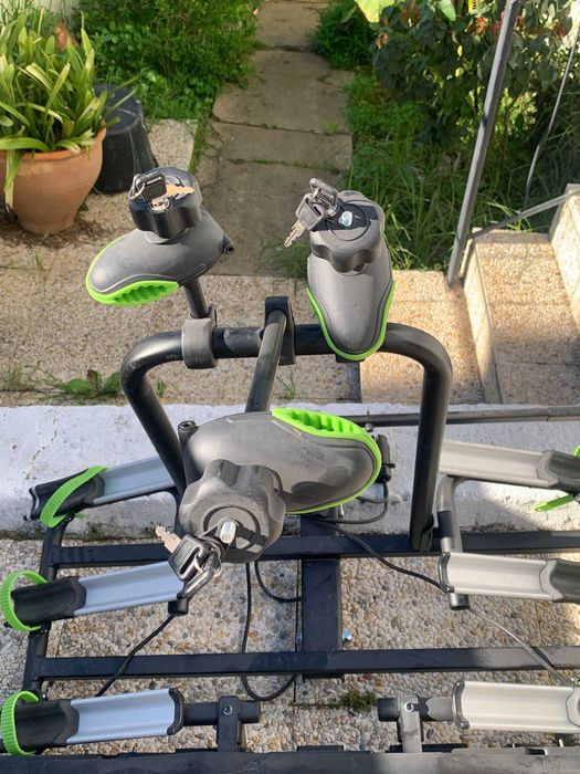 Porta-bicicletas para 3 bicicletas com chaves como novo