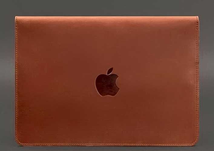 Шкіряний чохол колір коньяк для MacBook Air 13'' та Pro 13''