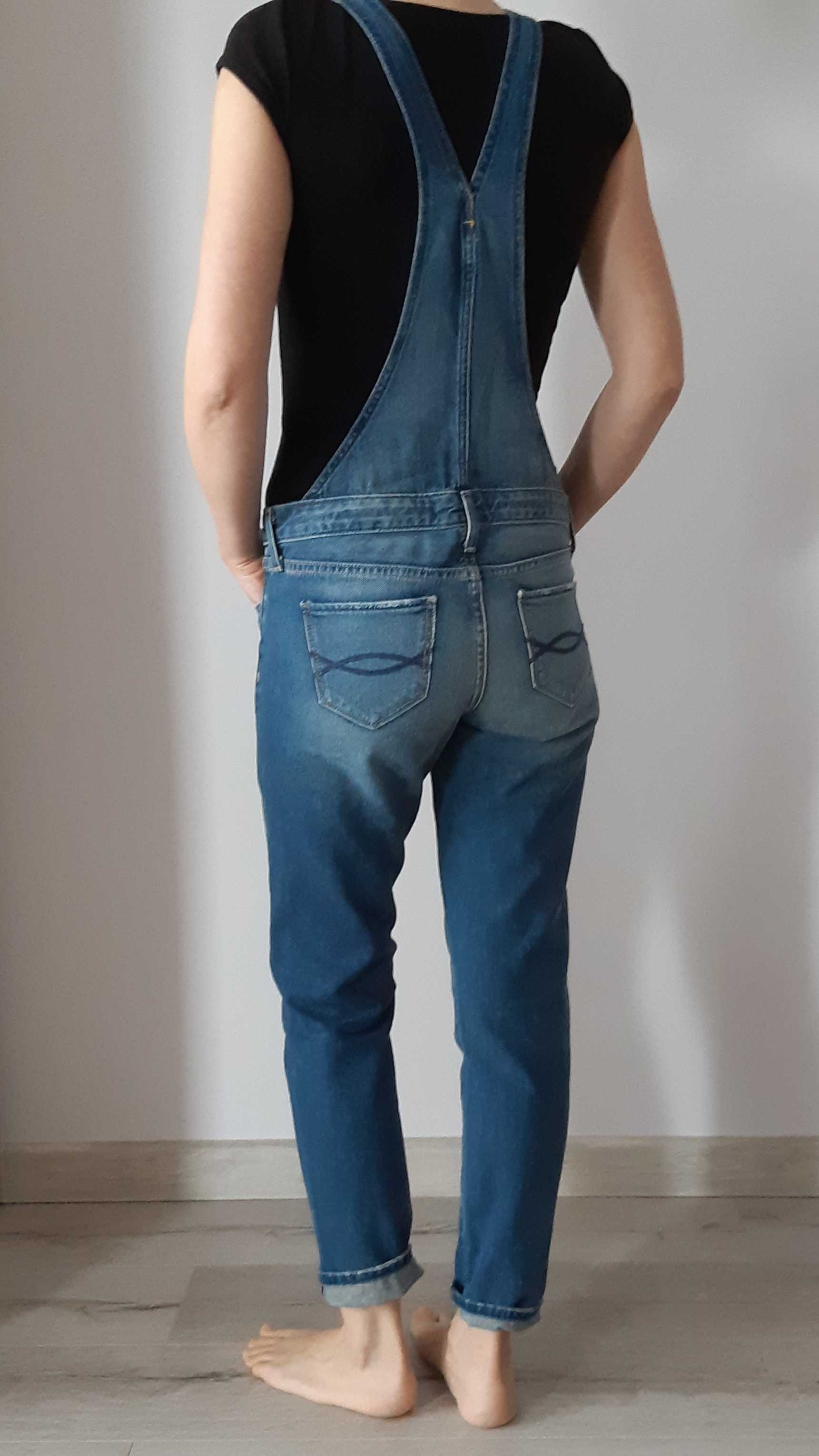 Jeansowe ogrodniczki Abercrombie, rozm. S