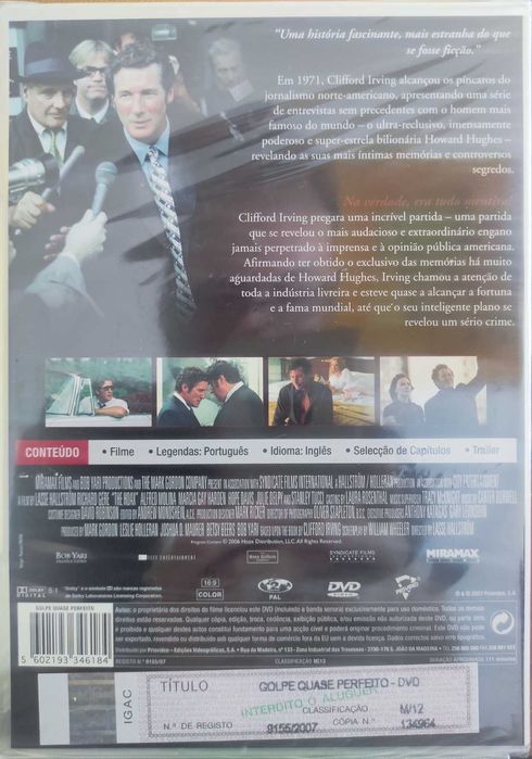 Golpe Quase Perfeito - The Hoax - 2006 - DVD