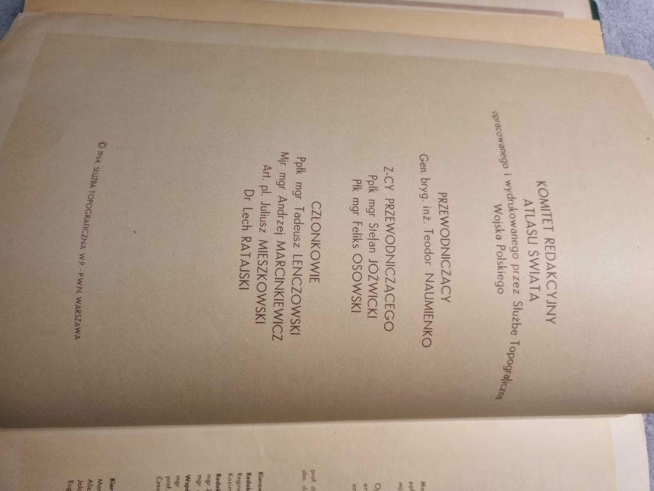 Atlas Świata Pierwsze Wydanie 1962r
