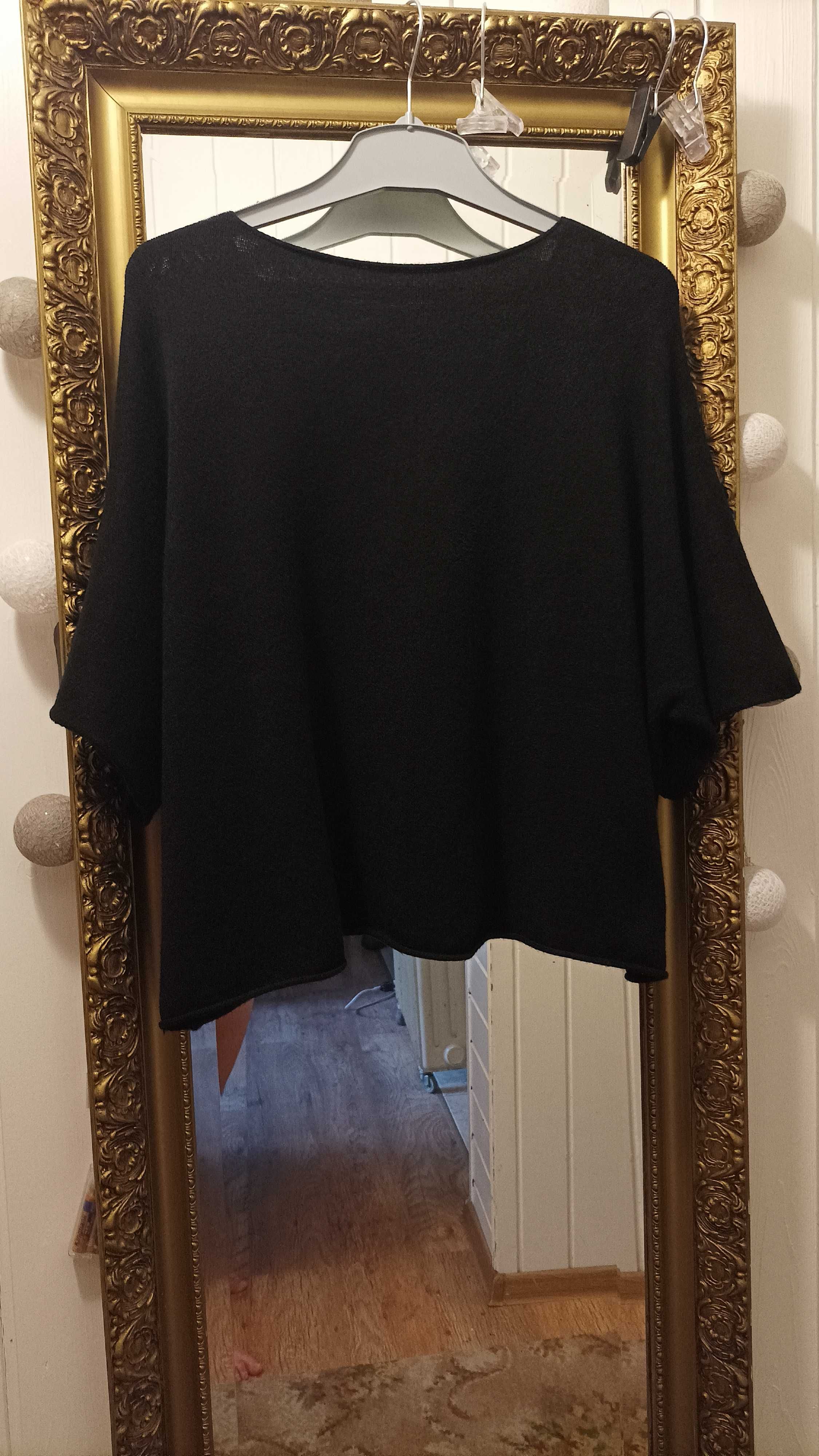 Sweter damski czarny oversize.