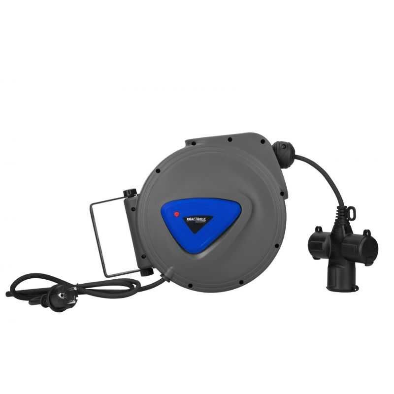 KRAFT&DELE  Przedłużacz Automatyczny Ze Zwijaczem 3x1,5mm 20m KD4047