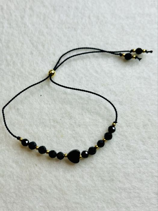 Bransoletka obsydian czarny turmalin na ochronę