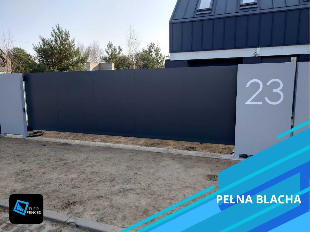 Aluminiowe ogrodzenie Polski producent EuroFences - model Blacha pełna