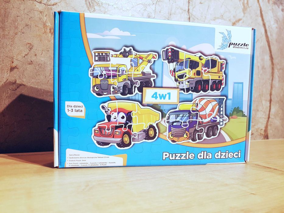 Puzzle dla dzieci Pojazdy Progresywne