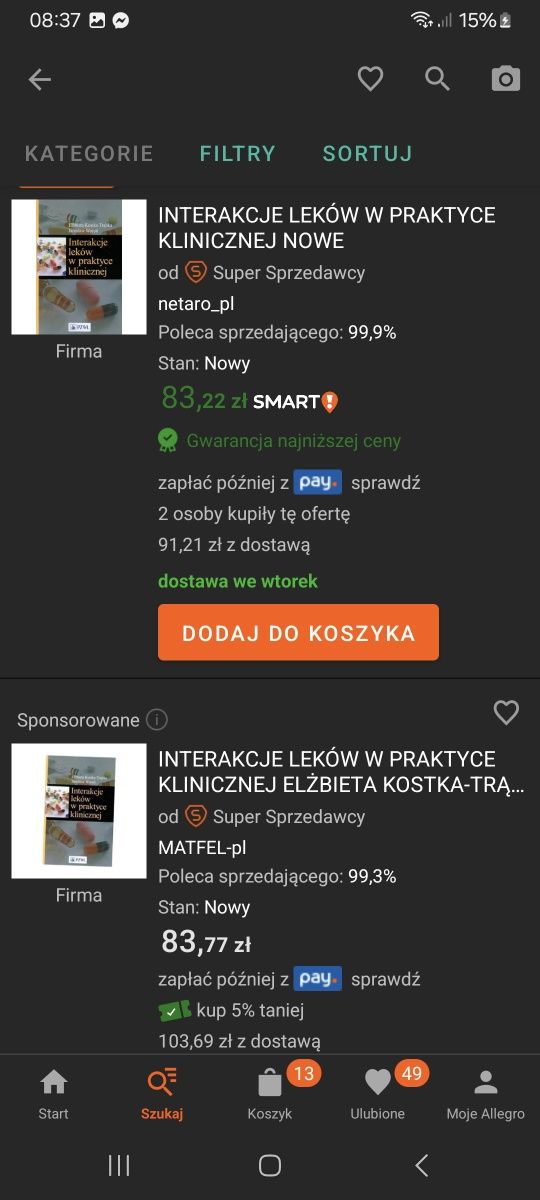 Interakcje leków w praktyce klinicznej PZWL medycyna farmacja