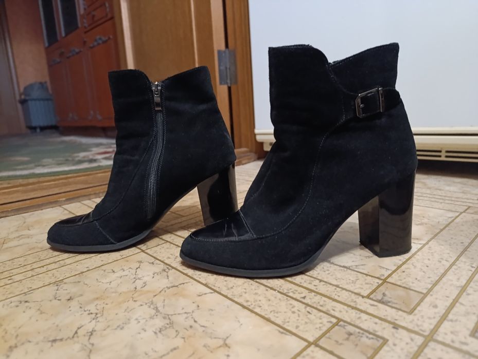 Недорого черевики жіночі демісезонні з натуральної замші весна-осінь