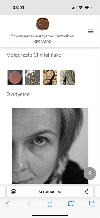 Wazon ceramika glina szamotowa od artystki nowy