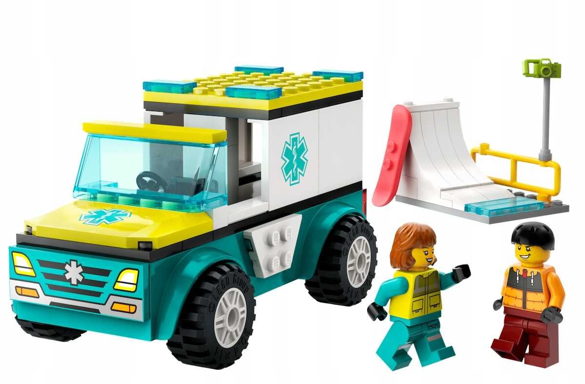 LEGO City 60403 Karetka i Snowboardzista Klocki 4+ *NOWE*