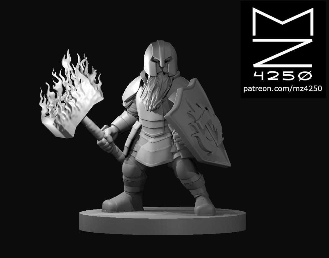 Miniaturas Aventureiros RPG Impressos em 3D - Classe: Cleric/Clérigo