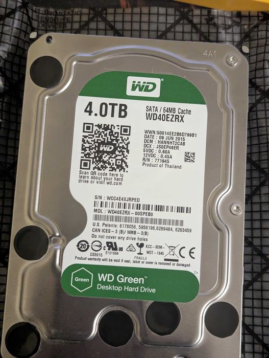 HDD  WD Green 4TB 64MB Cache