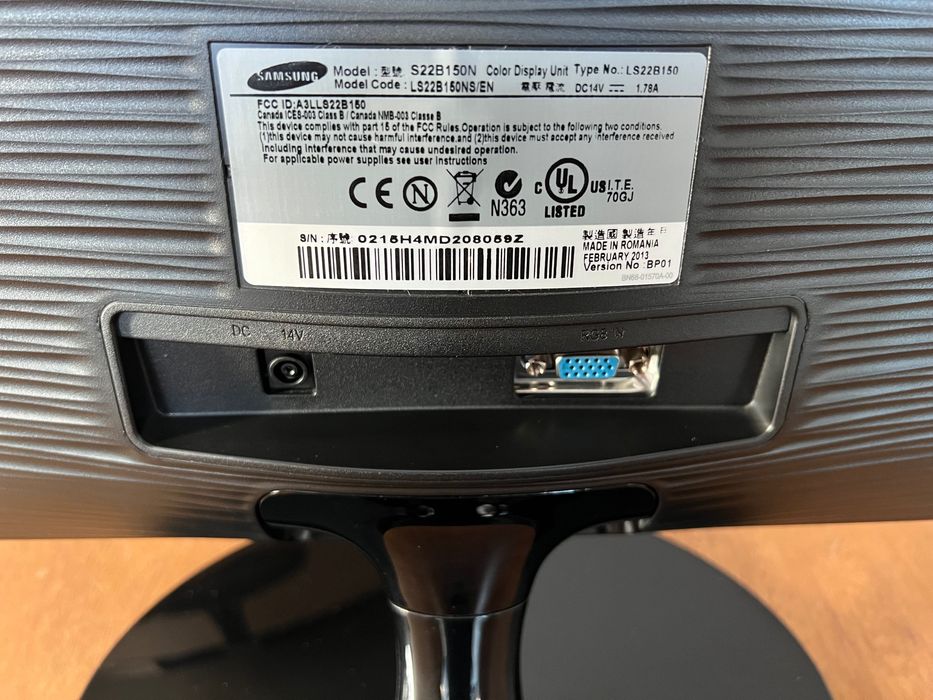 Monitor Samsung S22B150N — Como novo