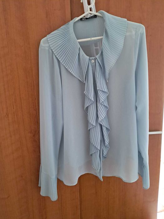 Blusa senhora, azul transparência