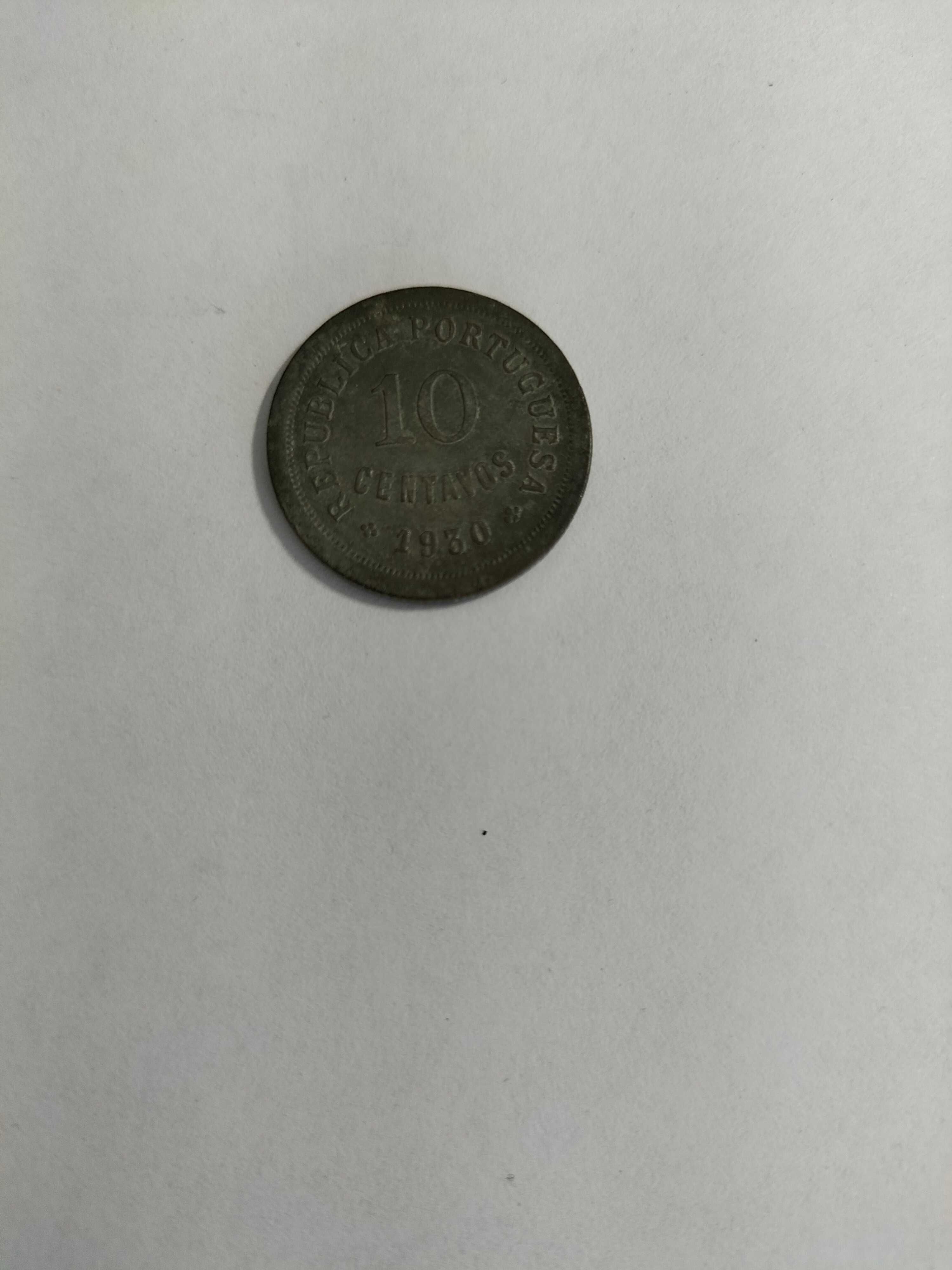 Moeda Portugal Republica 10 centavos 1930