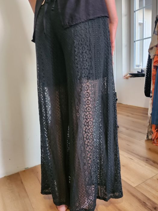 spodnie koronkowe dzwony Made in Italy one size