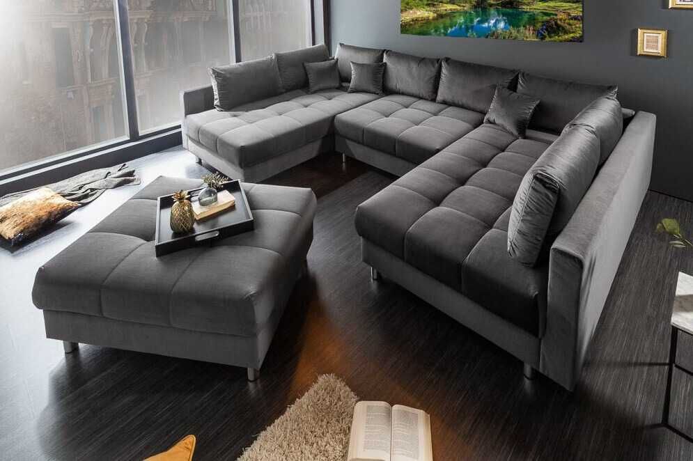 Duży Elegancki narożnik modułowy z funkcją spania i pufą! Producent