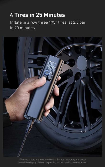 Насос в авто Baseus Super Mini Inflator Pump | Компресор | Автонасос