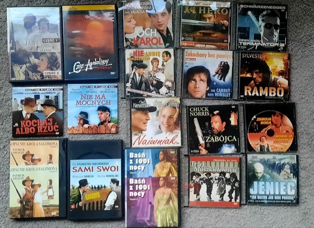 Dvd zestaw 54  hitów filmowych na DVD.
Tytuły na zdjęciach