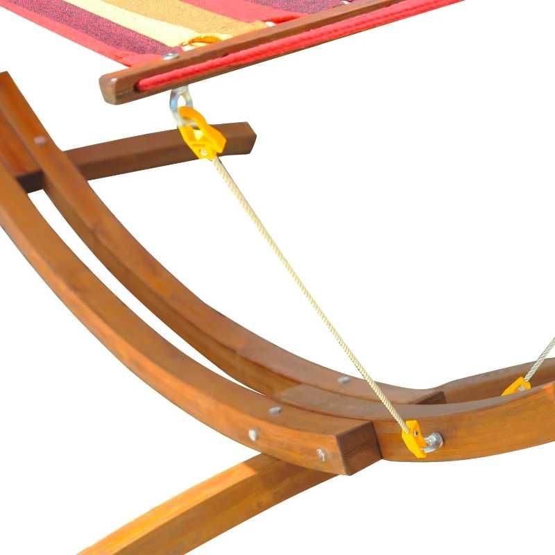 Cama Rede com Suporte de Madeira