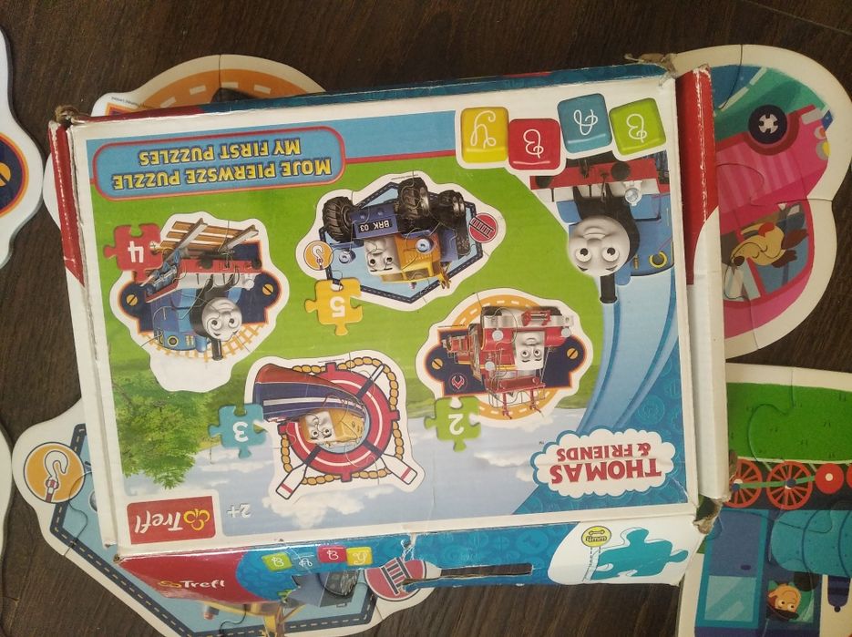 Puzzle dla dzieci, dla dwulatka Świnka Peppa Pociągi