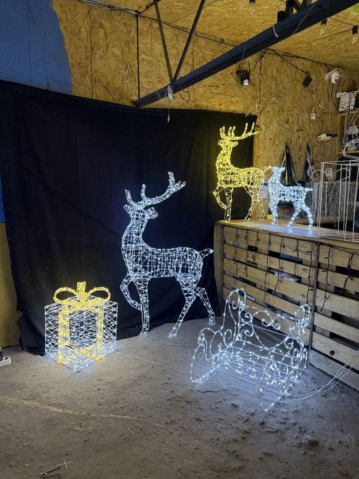 Олень Сані подарунок в наявності, власне виробництво олені новорічні