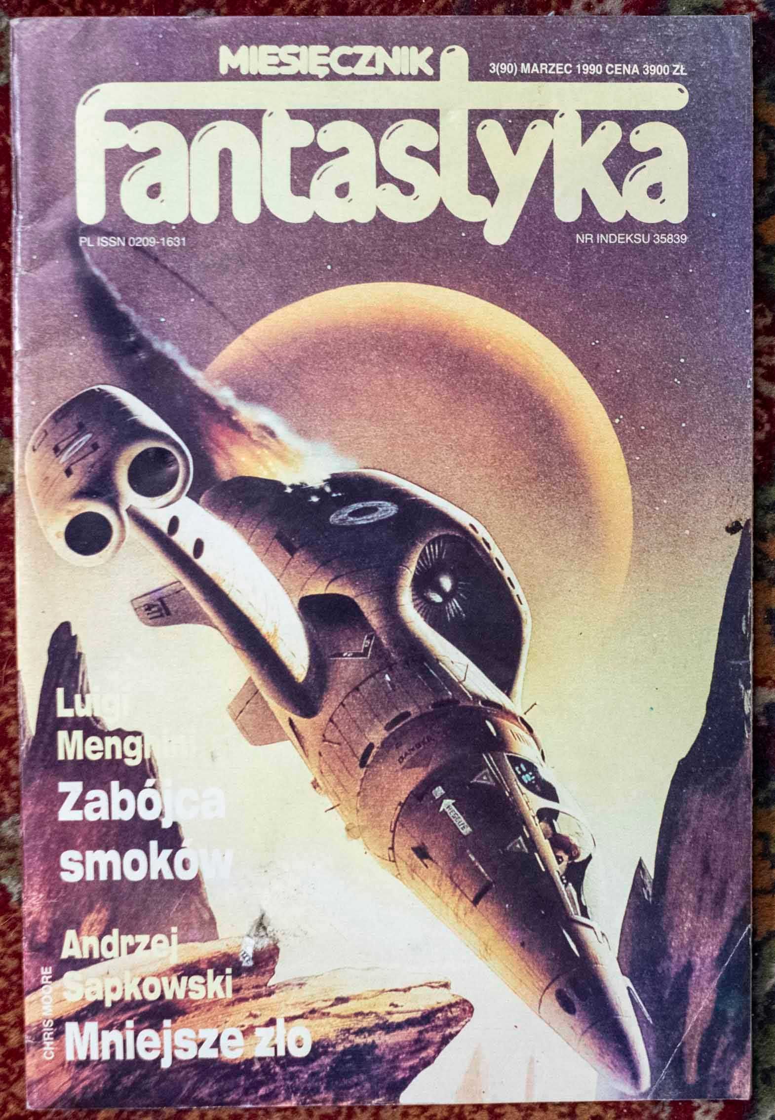 Fantastyka 90 nr 3 1990 Sapkowski Wiedźmin Geralt Witcher Mniejsze Zło