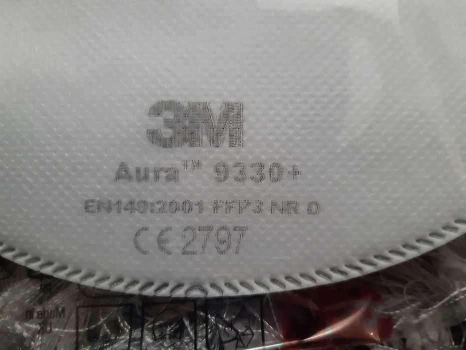 Maska 3M Aura 9330+ FFP3, 100 sztuk najlepsza ochrona produkcja UK