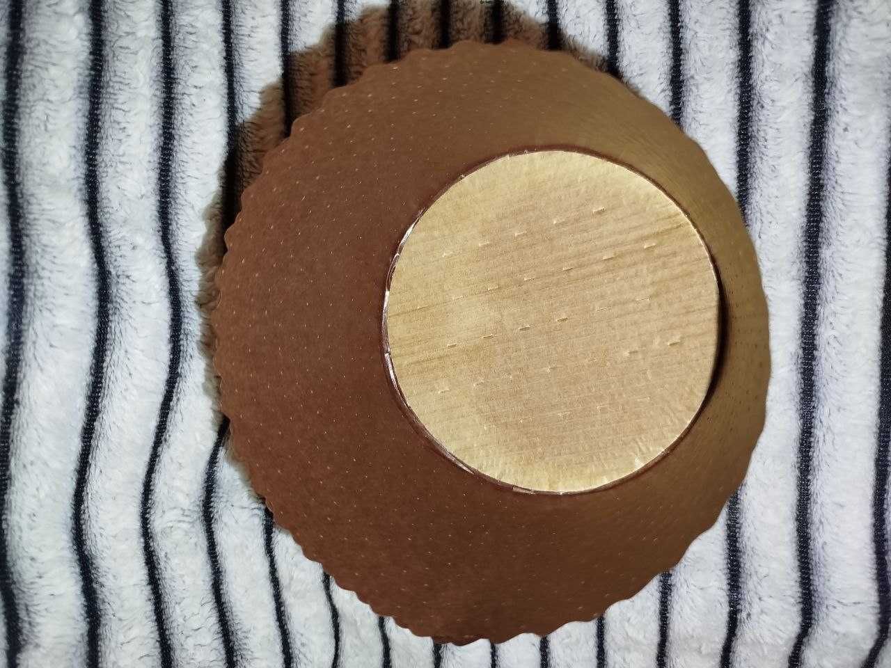 Okrągła forma na ciasto Ø 110x85 mm ciemnobrązowy + srebrny - 10 szt