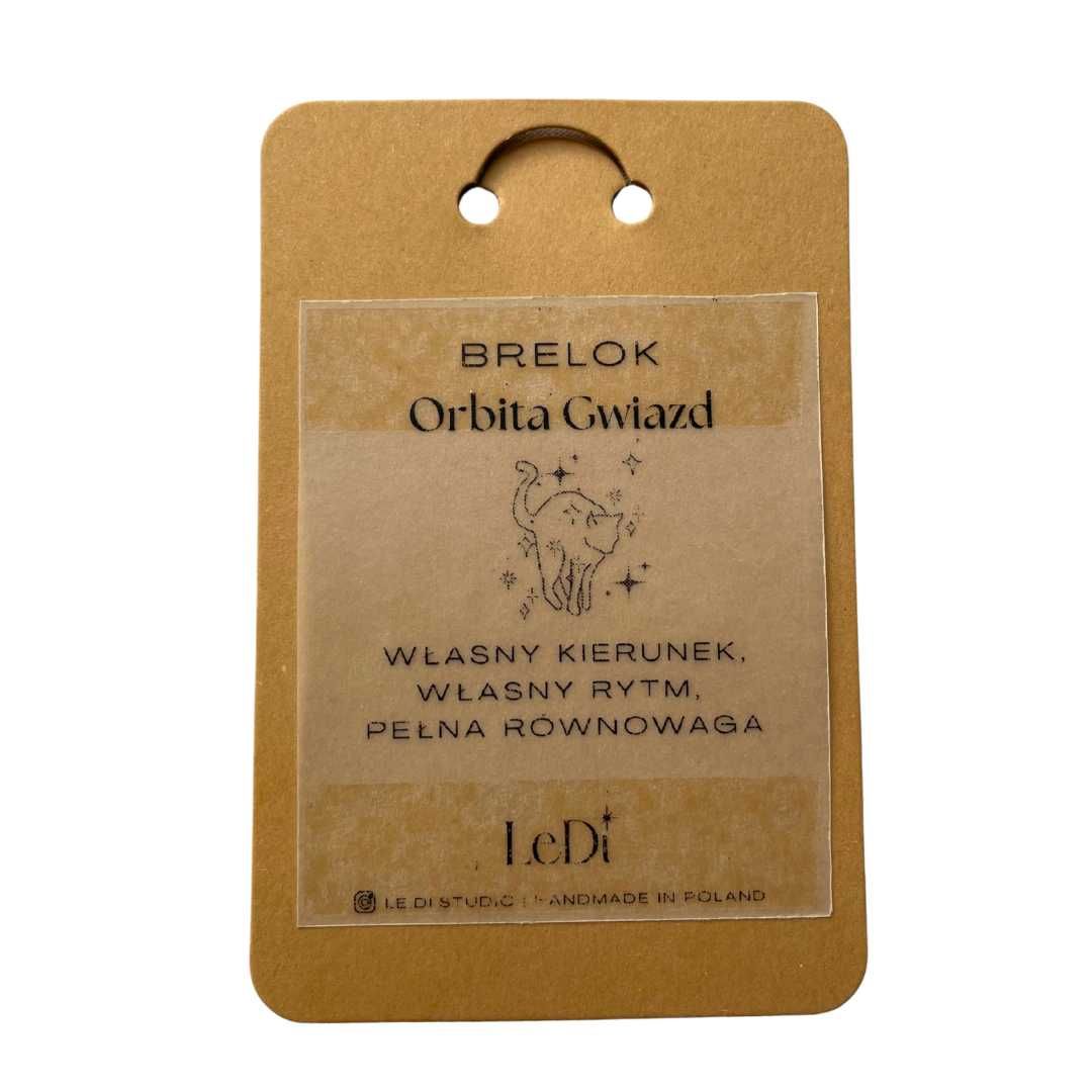 Brelok Kot „Orbita Gwiazd” | Handmade | Prezent z przesłaniem