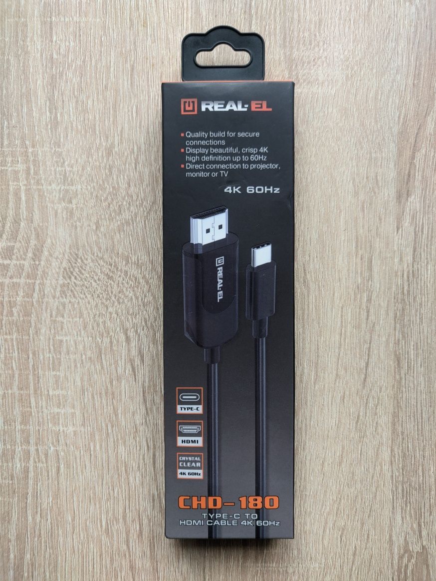 Кабель Type -C to HDMI Real-EL.