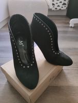 Botki / szpilki / czółenka czarne / eleganckie / r. 37 / jak NOWE