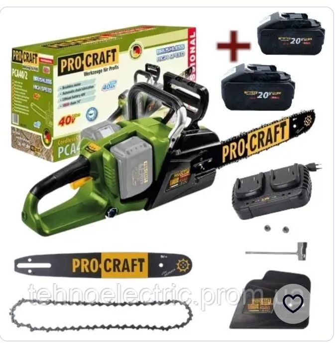 Аккумуляторная пила Procraft PKA38 шина 300мм.