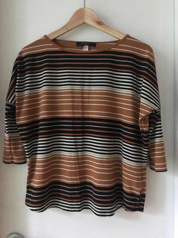 Pasiasta bluzka Reserved S oversize, paski